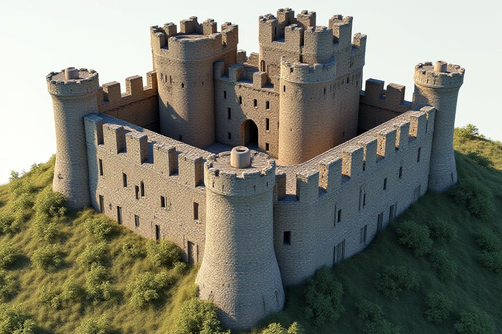 Modélisation 3D détaillée d'un site historique ancien avec photogrammétrie